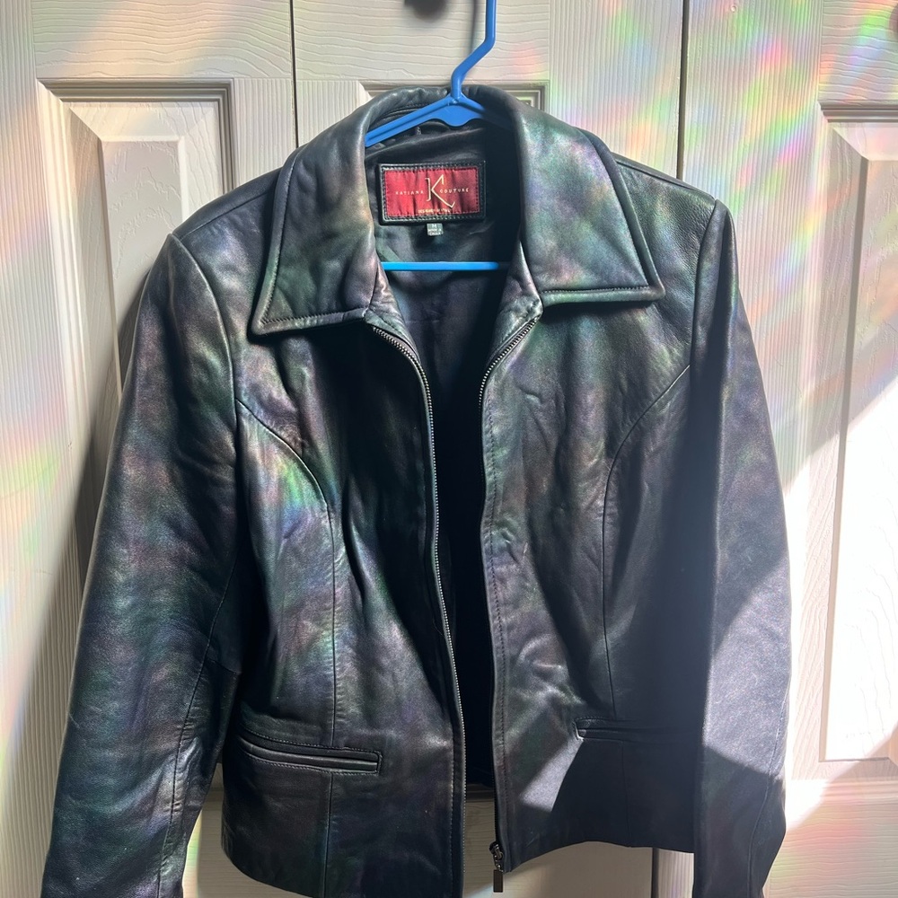 Women's Vintage Black Leather Jacket